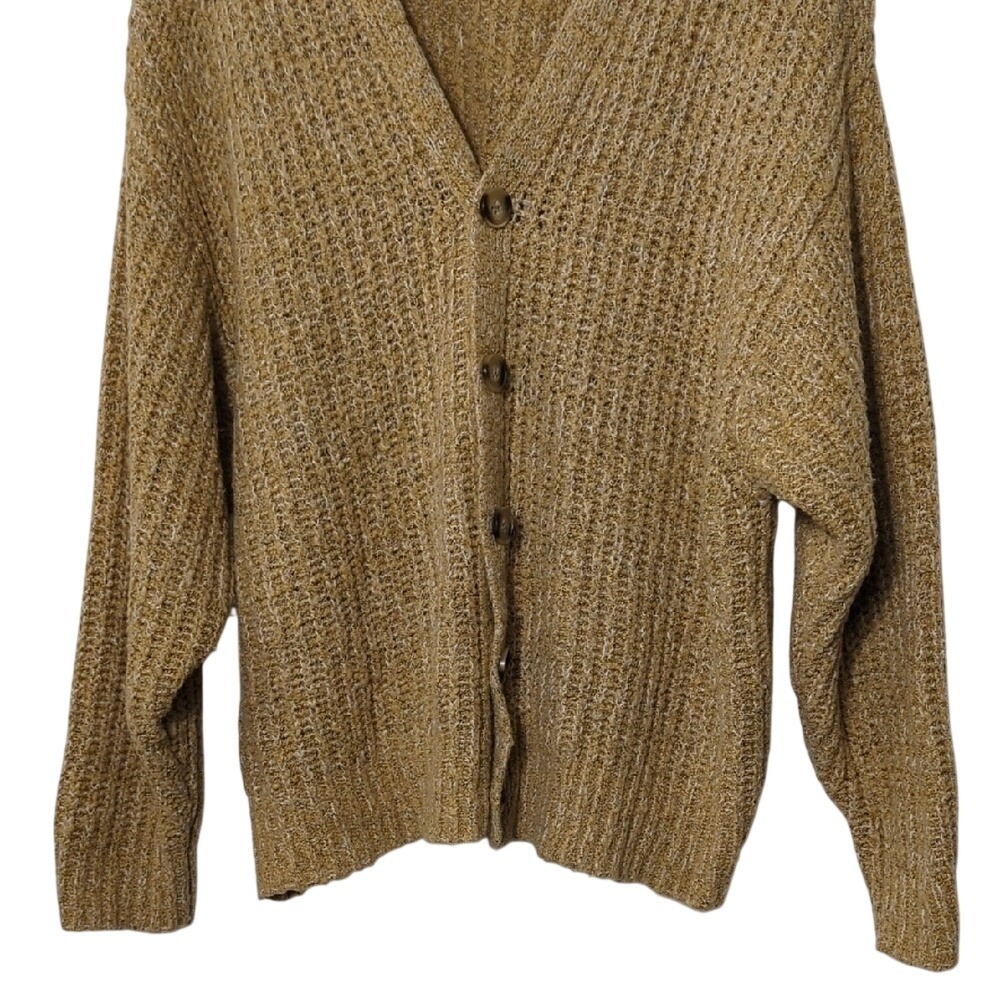 ASOS DESIGN Super Oversized Ribbed Knit Button Cardigan Tan Small Large RUNS BIG - Picture 5 of 13